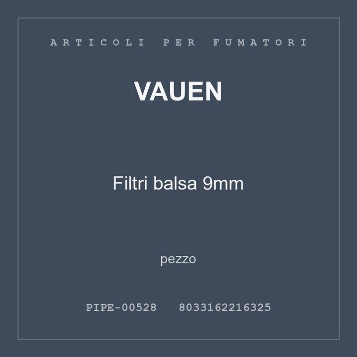 Vauen Filtri balsa 9mm — pezzo