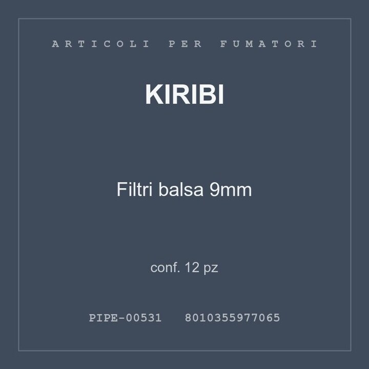 Kiribi Filtri balsa 9mm — conf. 6 pz