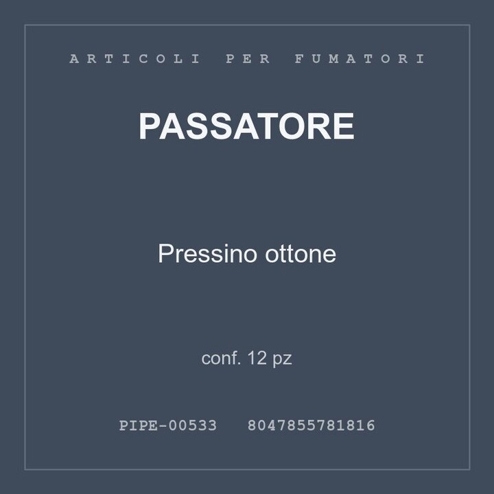 Passatore Pressino ottone — conf. 12 pz