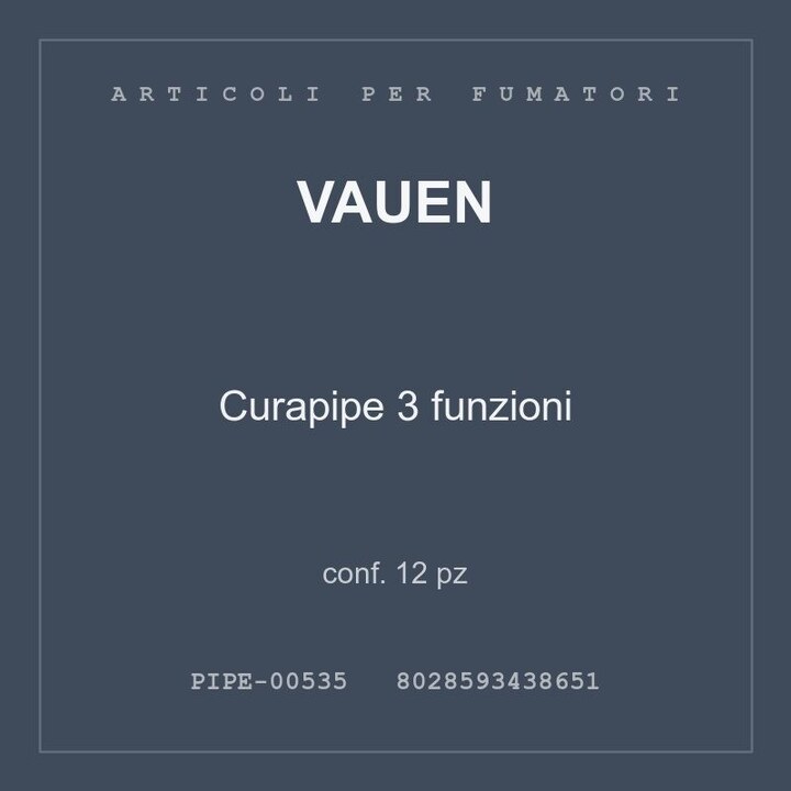Vauen Curapipe 3 funzioni — conf. 12 pz