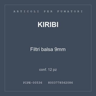 Kiribi Filtri balsa 9mm — conf. 25 pz