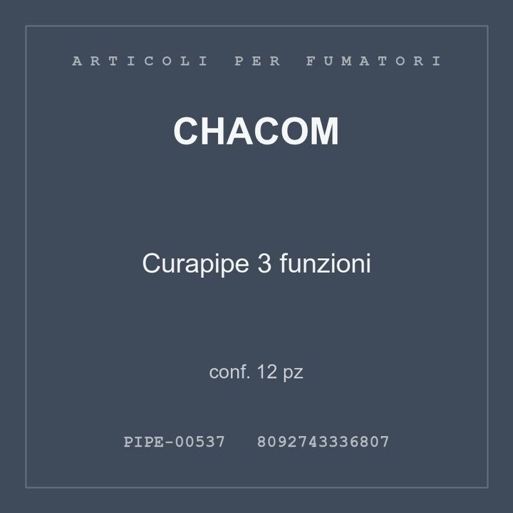 Chacom Curapipe 3 funzioni — conf. 25 pz