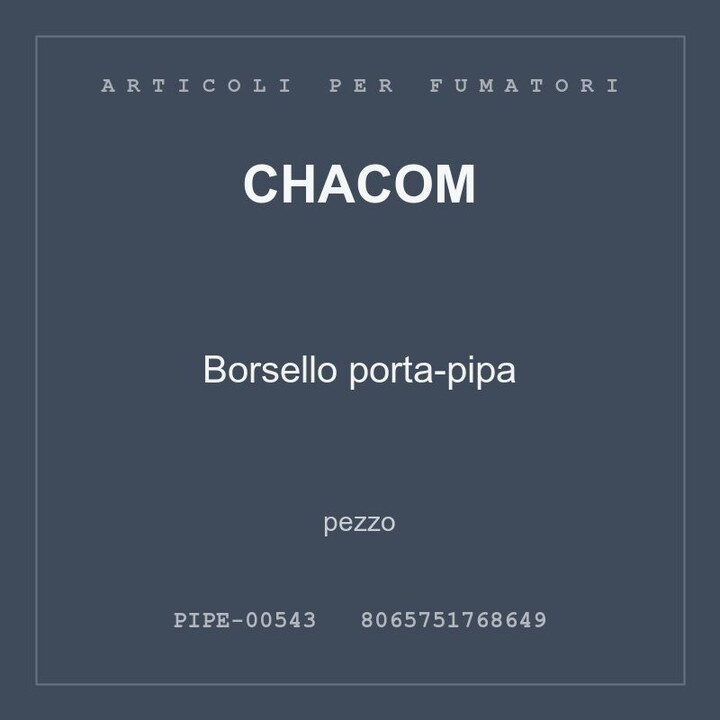 Chacom Borsello porta-pipa — conf. 3 pz