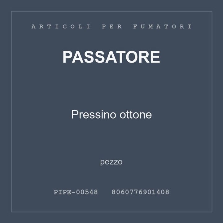 Passatore Pressino ottone — pezzo