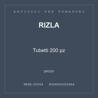 Rizla Tubetti 200 pz — pezzo