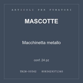 Mascotte Macchinetta metallo — conf. 24 pz