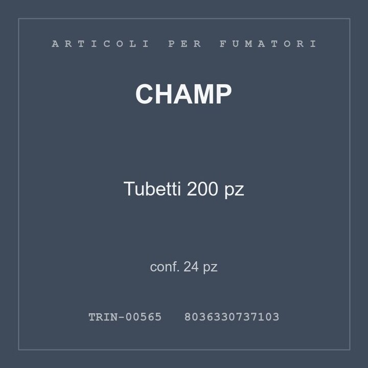 Champ Tubetti 200 pz — conf. 24 pz