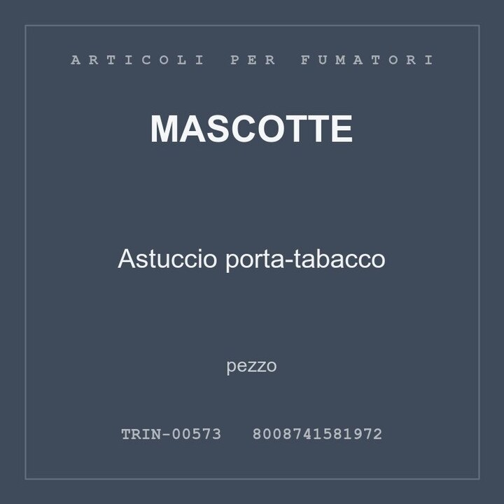Mascotte Astuccio porta-tabacco — pezzo
