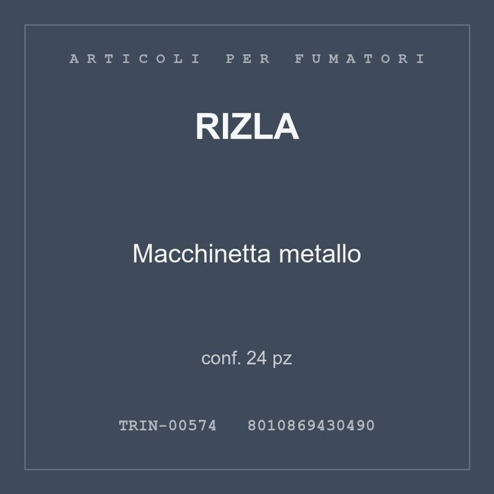 Rizla Macchinetta metallo — conf. 24 pz
