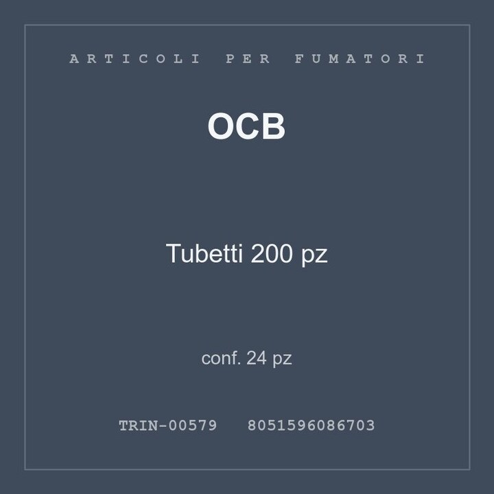 OCB Tubetti 200 pz — conf. 24 pz