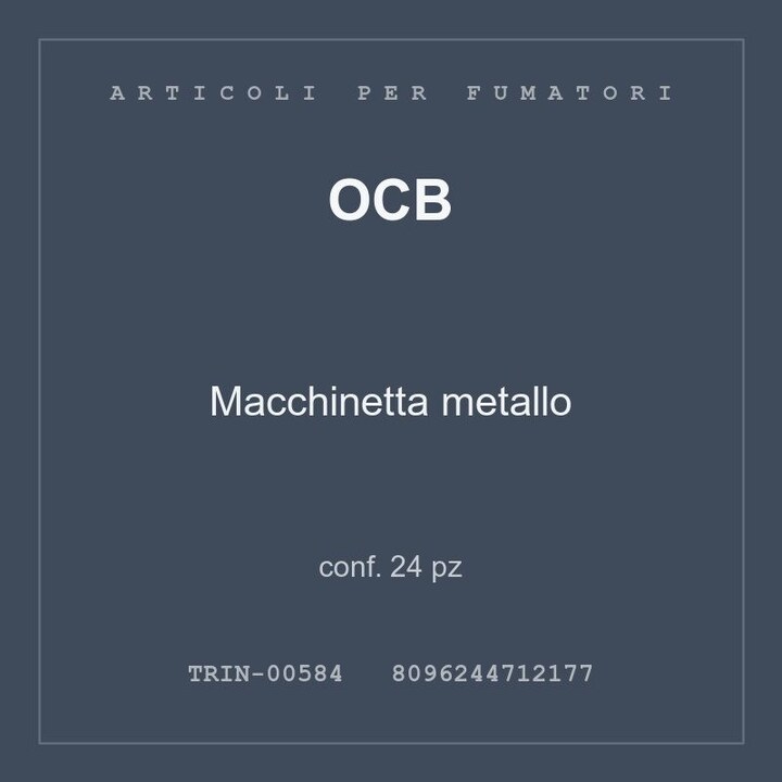 OCB Macchinetta metallo — conf. 24 pz