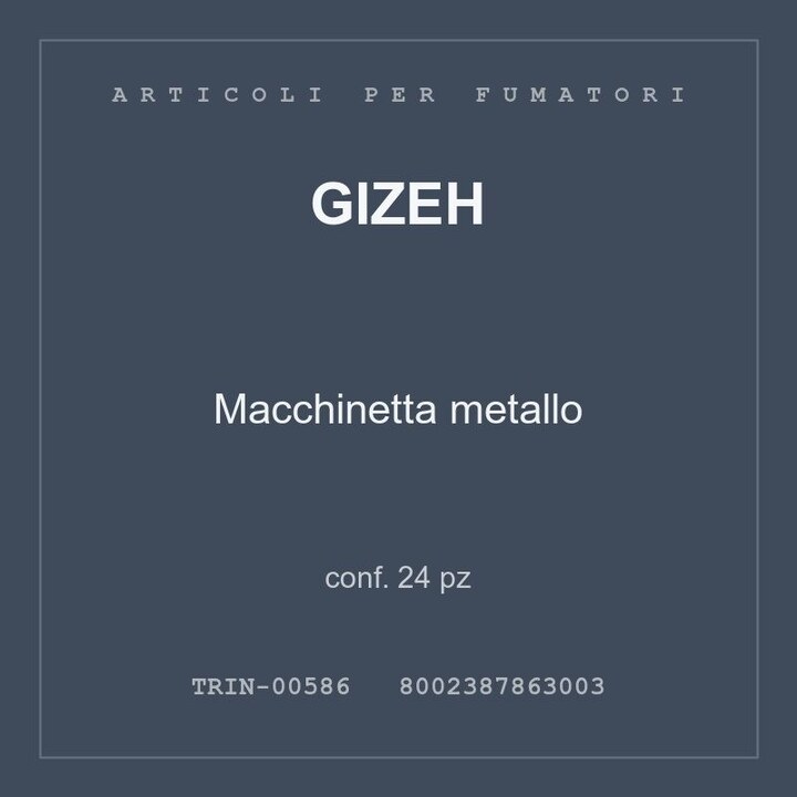 Gizeh Macchinetta metallo — conf. 24 pz
