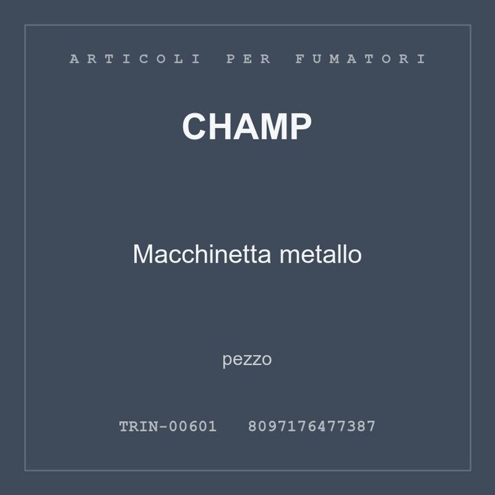 Champ Macchinetta metallo — conf. 2 pz