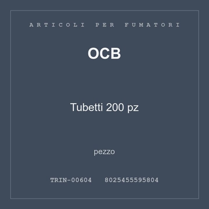 OCB Tubetti 200 pz — conf. 2 pz