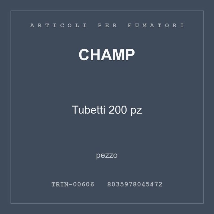Champ Tubetti 200 pz — pezzo