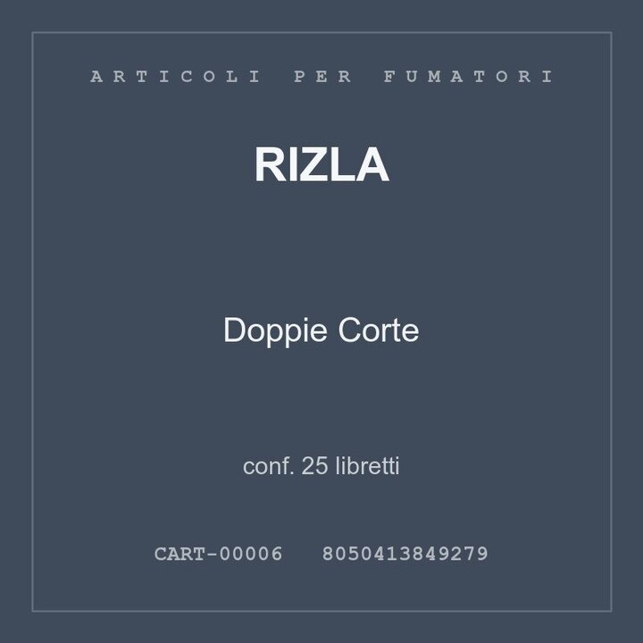 RIZLA BLUE CARTINA SOTTILE