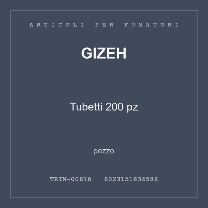 Gizeh Tubetti 200 pz — conf. 2 pz