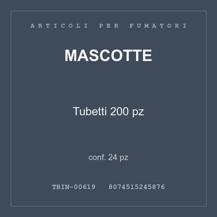 Mascotte Tubetti 200 pz — conf. 24 pz