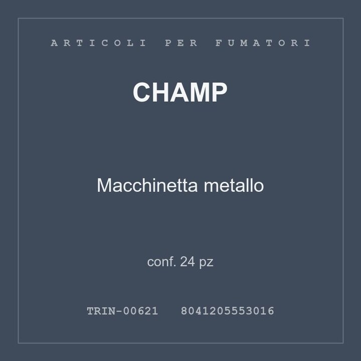 Champ Macchinetta metallo — conf. 24 pz