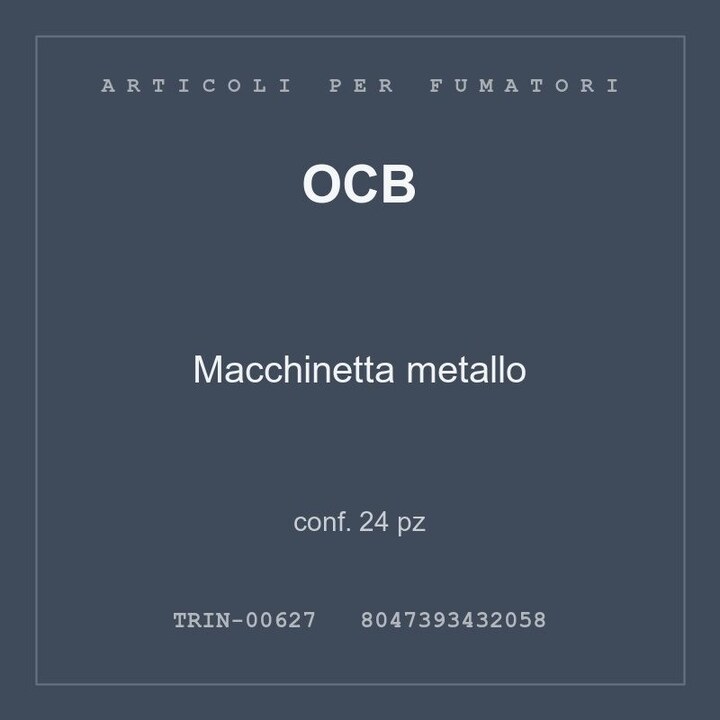 OCB Macchinetta metallo — conf. 12 pz