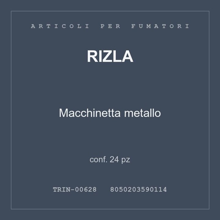 Rizla Macchinetta metallo — conf. 50 pz