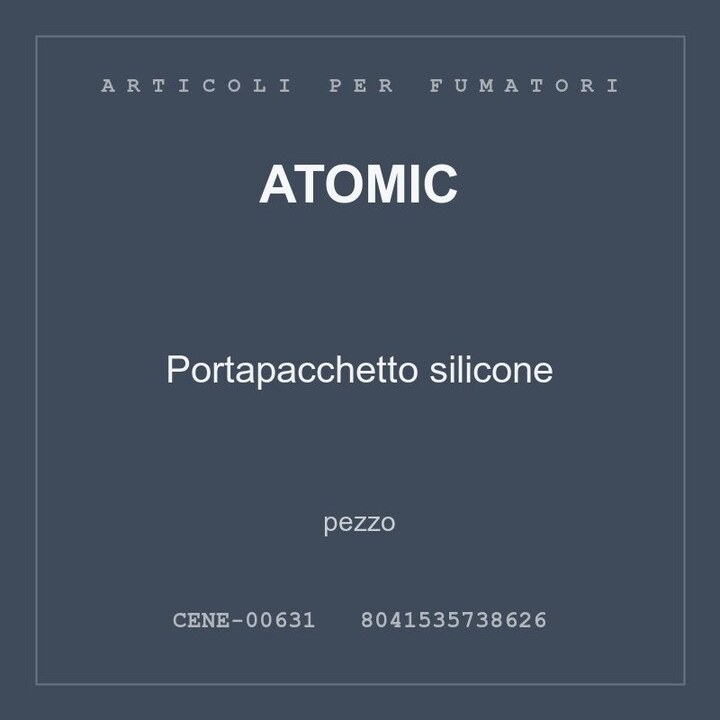 Atomic Portapacchetto silicone — pezzo