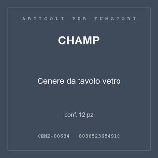 Champ Cenere da tavolo vetro — conf. 6 pz