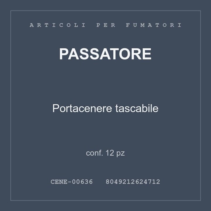 Passatore Portacenere tascabile — conf. 12 pz