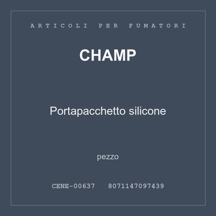 Champ Portapacchetto silicone — pezzo