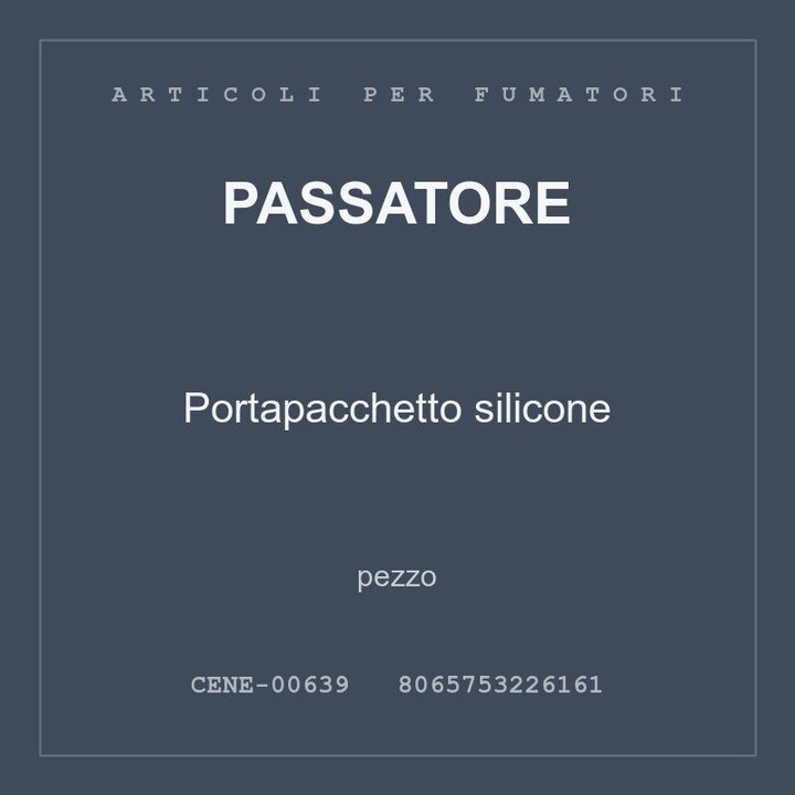Passatore Portapacchetto silicone — pezzo