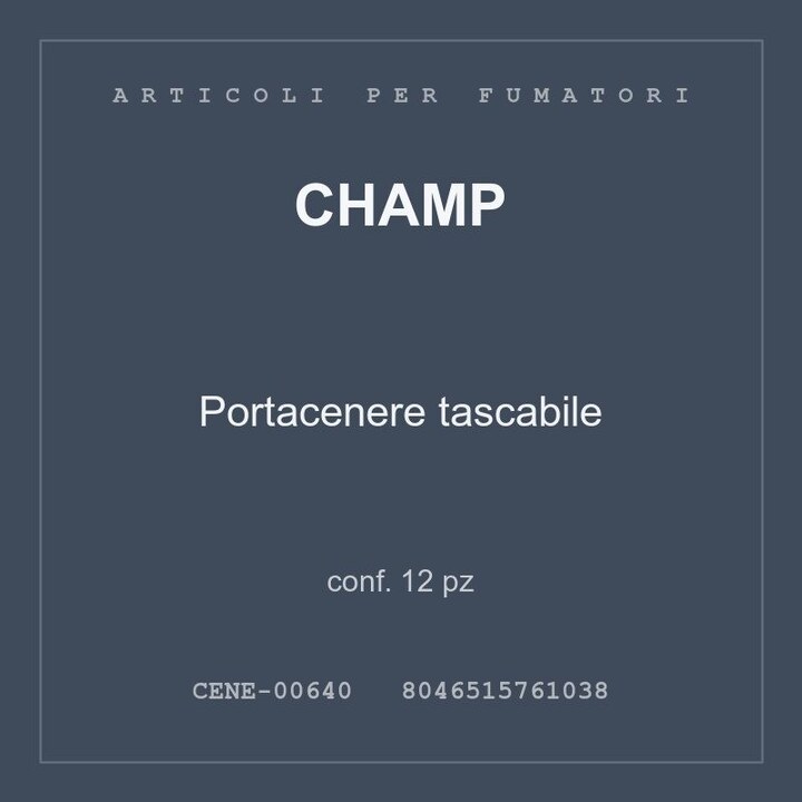 Champ Portacenere tascabile — conf. 12 pz