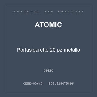 Atomic Portasigarette 20 pz metallo — pezzo