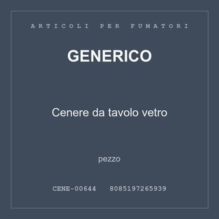 Generico Cenere da tavolo vetro — conf. 2 pz