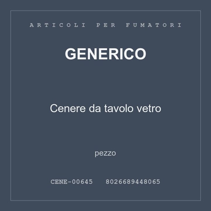 Generico Cenere da tavolo vetro — conf. 3 pz