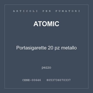 Atomic Portasigarette 20 pz metallo — conf. 2 pz