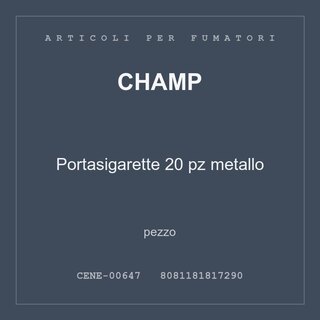 Champ Portasigarette 20 pz metallo — pezzo
