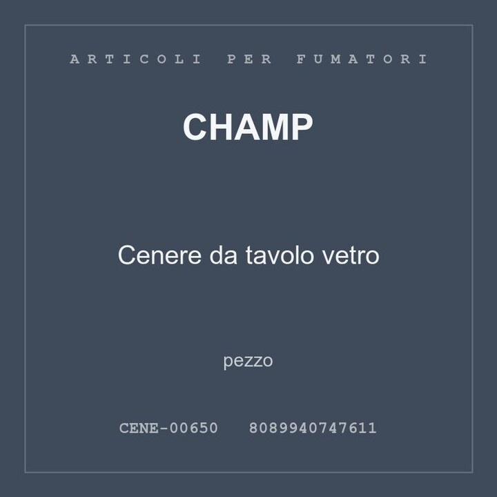 Champ Cenere da tavolo vetro — pezzo