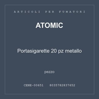 Atomic Portasigarette 20 pz metallo — conf. 3 pz