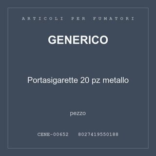 Generico Portasigarette 20 pz metallo — pezzo