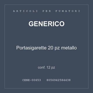 Generico Portasigarette 20 pz metallo — conf. 12 pz