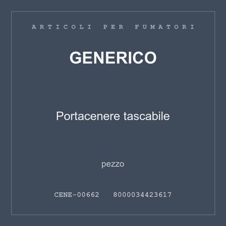 Generico Portacenere tascabile — pezzo