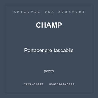 Champ Portacenere tascabile — conf. 2 pz