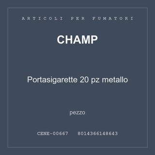 Champ Portasigarette 20 pz metallo — conf. 2 pz