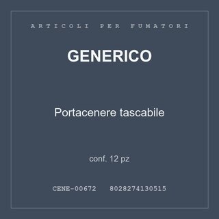 Generico Portacenere tascabile — conf. 12 pz