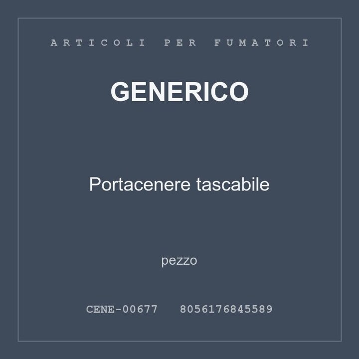 Generico Portacenere tascabile — conf. 2 pz
