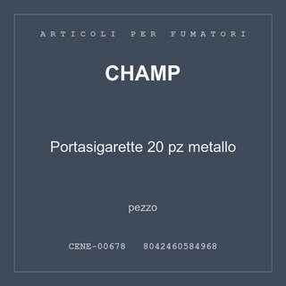 Champ Portasigarette 20 pz metallo — conf. 3 pz