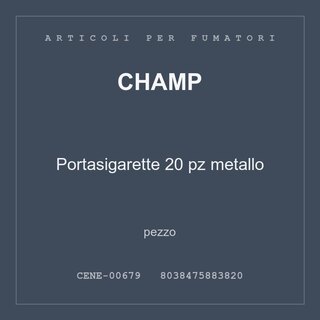 Champ Portasigarette 20 pz metallo — conf. 4 pz