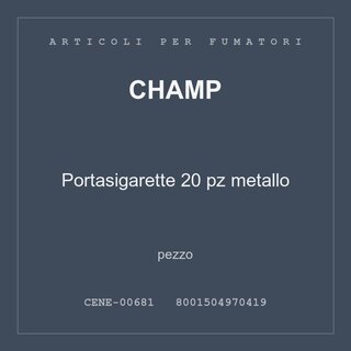 Champ Portasigarette 20 pz metallo — conf. 6 pz
