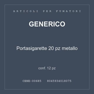 Generico Portasigarette 20 pz metallo — conf. 6 pz