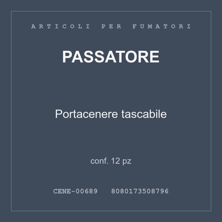 Passatore Portacenere tascabile — conf. 6 pz